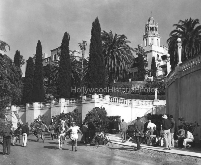 Spartacus 1960 Filming on location at San Simeon Hearst Castle WM.jpg